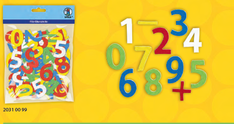 Set de 120 de numere colorate din fetru autoadeziv [2]