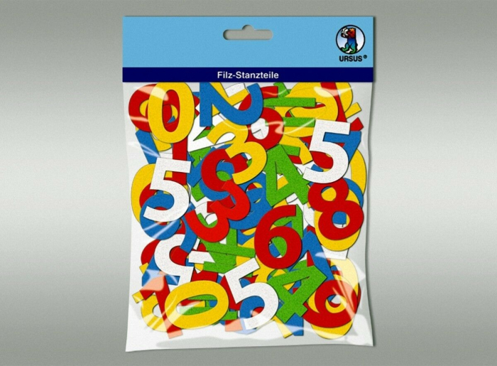 Set de 120 de numere colorate din fetru autoadeziv [3]