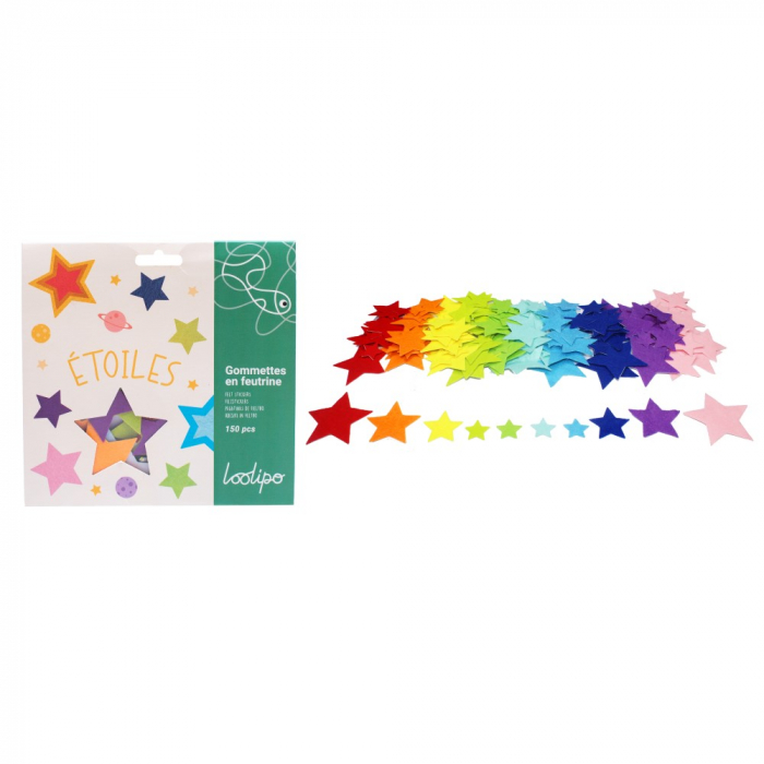 Set de 150 de steluțe colorate din fetru autoadeziv - între 2,5 - 7 cm [2]