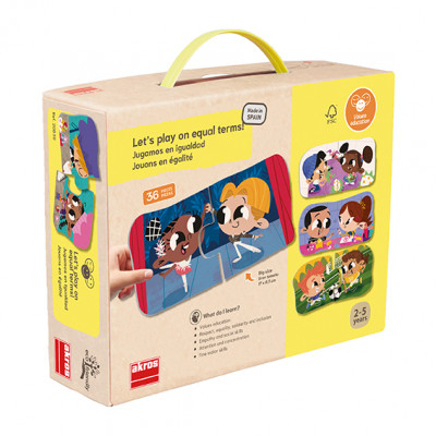 Set de 18 puzzle-uri a cate 2 piese - De la egal la egal [5]
