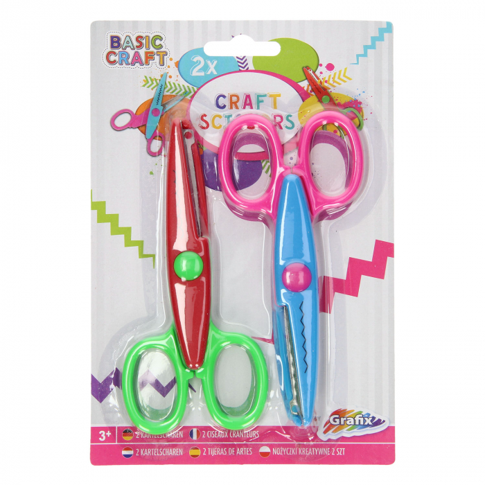 Set de 2 foarfece cu model zig-zag pentru activitati de arta si creatie [2]