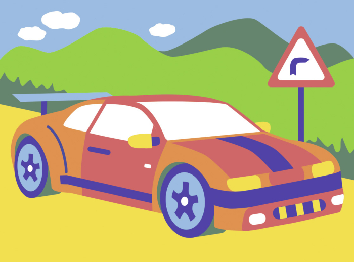 Set de 2 planse de colorat cu nisip - La plimbare, 20 x 20 cm [2]