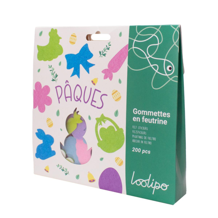 Set de 200 de forme autoadezive din fetru cu sclipici - De Paște [4]