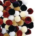 Set de 250 de accesorii pom-pom - Nuante de maro, alb si crem [2]
