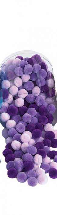 Set de 250 de accesorii pom-pom - Nuante de mov [2]