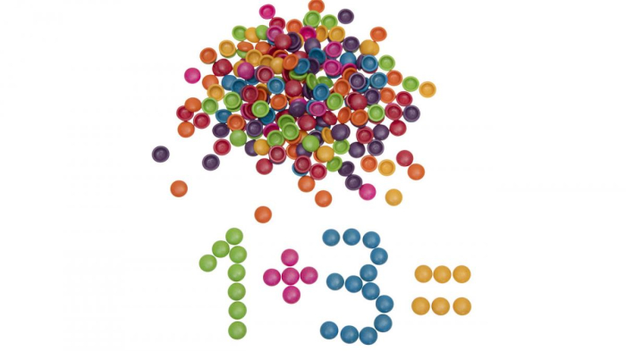 Set de 250 de pietre colorate din plastic ecologic, pentru numărare și sortare  [2]