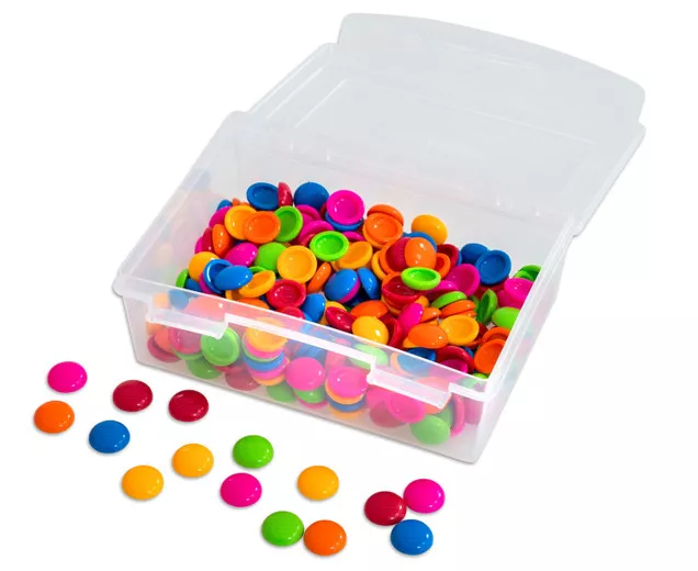 Set de 250 de pietre colorate din plastic, pentru numărare și sortare [4]