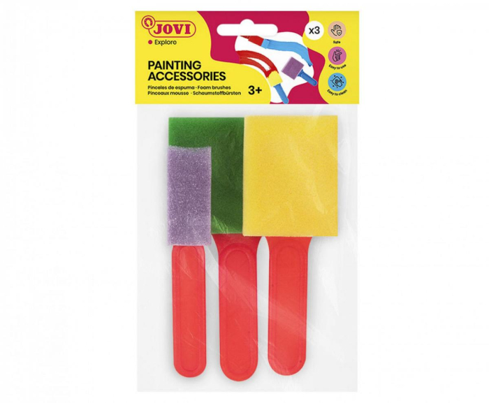 Set de 3 pensule cu burete pentru pictură - diferite grosimi [3]