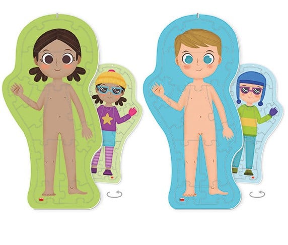 Set de 3 puzzle-uri cu doua fete - Corpul uman [5]