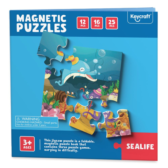 Set de 3 puzzleuri magnetice progresive - Viața subacvatică [2]
