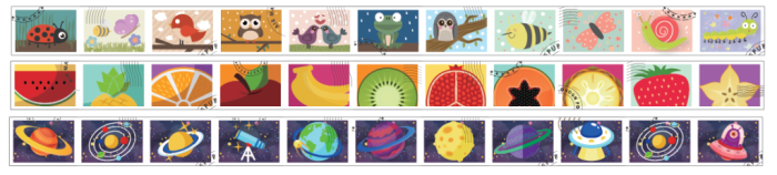 Set de 3 role cu 425 de stickere colorate [2]