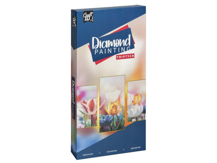 Set de 3 tablouri cu diamante - Lalele [3]