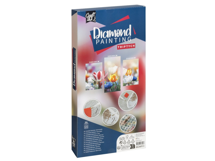 Set de 3 tablouri cu diamante - Lalele [4]