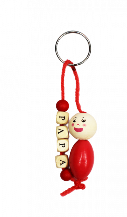 Set de 30 de margele din lemn cu fete zambitoare - 2,2 cm [2]