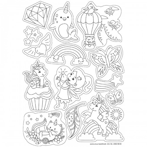 Set de 30 magneți pretăiați pentru colorat - Lumea poveștilor [2]