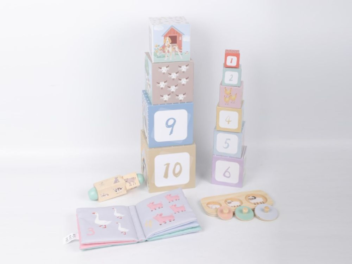 Set de 4 jocuri educative tip Montessori - Ferma, 1 an+ [2]