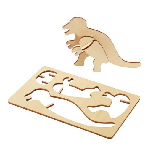 Set de 4 puzzle-uri 3D pentru decorat - Dinozauri [3]