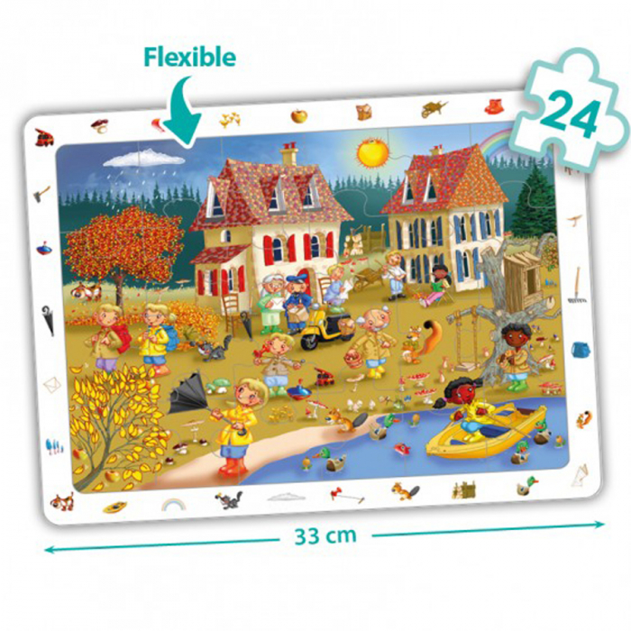 Set de 4 puzzle-uri de observare - Cele 4 anotimpuri [4]