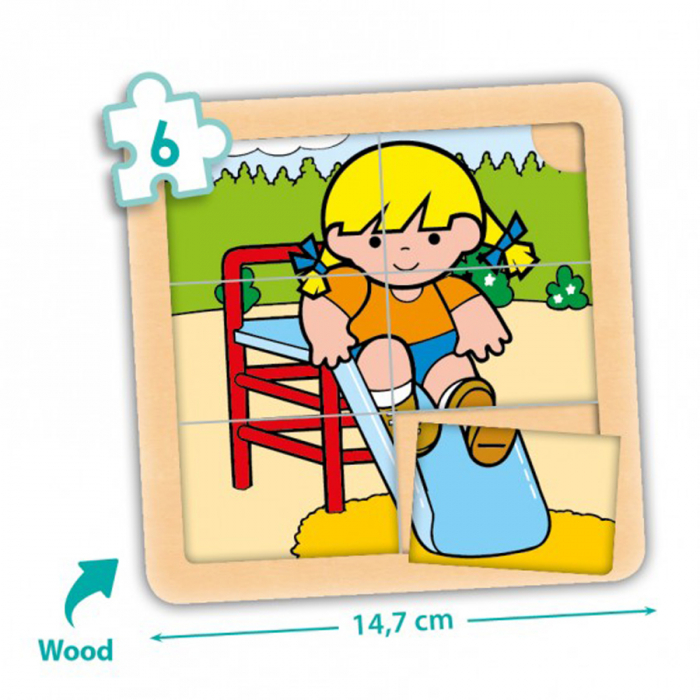 Set de 4 puzzle-uri din lemn (6 piese) - Zaro şi Nita [2]