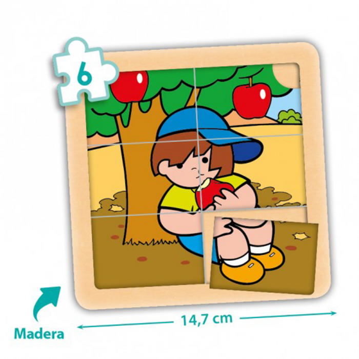 Set de 4 puzzle-uri din lemn (6 piese) - Zaro şi Nita [4]