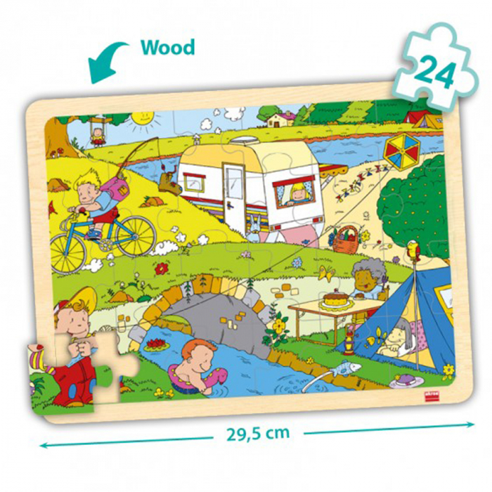 Set de 4 puzzle-uri din lemn - În timpul liber [2]