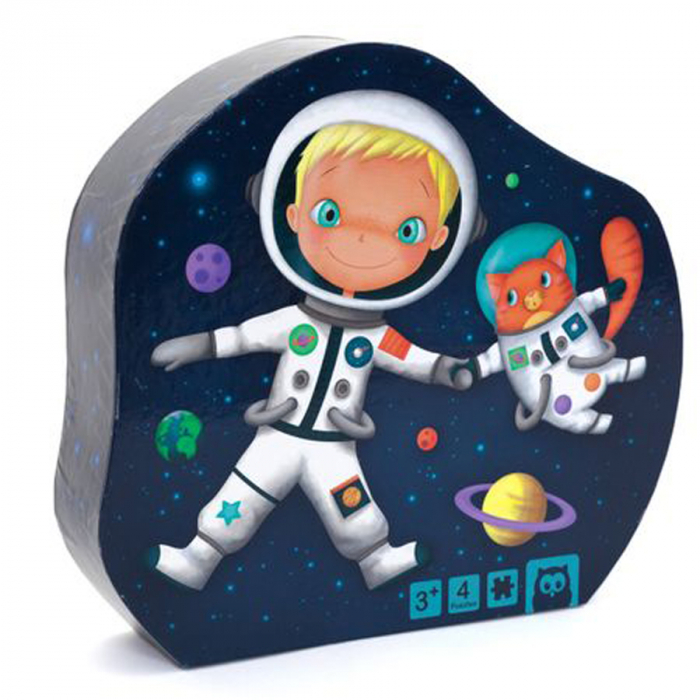 Set de 4 puzzle-uri progresive de 6, 9, 12 și 16 piese - Micul astronaut [2]