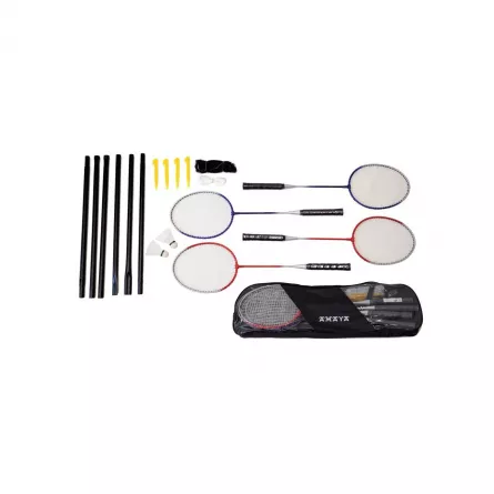 Set de 4 rachete pentru badminton, 2 fluturasi si fileu