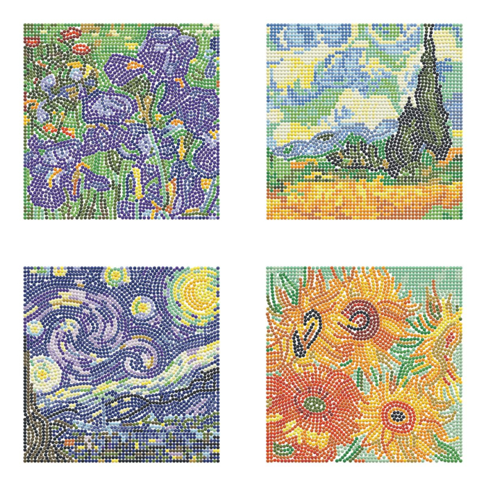 Set de 4 tablouri cu diamante - Cvartet Van Gogh [2]