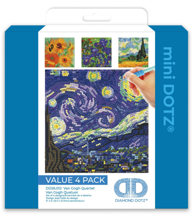 Set de 4 tablouri cu diamante - Cvartet Van Gogh [3]