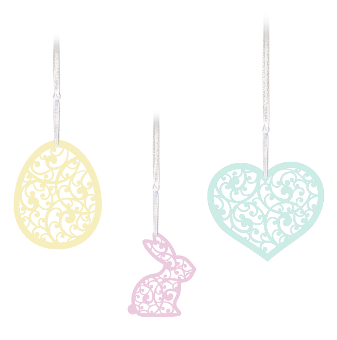 Set de 45 decorațiuni pretăiate pentru Paște - culori pastelate [2]