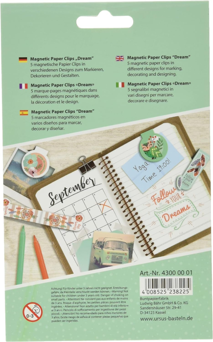 Set de 5 semne de carte magnetice - Continuă să visezi [4]