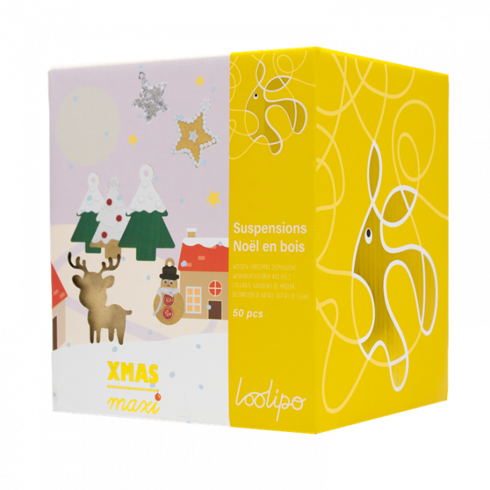 Set de 50 de ornamente din lemn pentru decorat - Craciun [4]