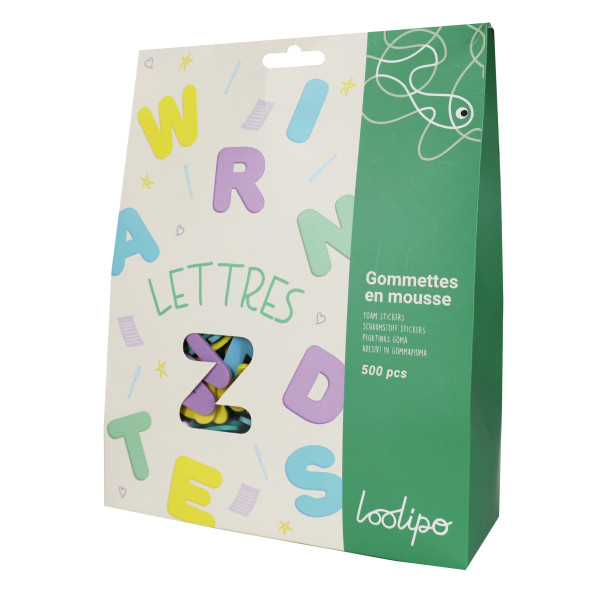 Set de 520 de stickere din spumă în culori pastel - Litere de tipar [3]