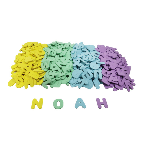 Set de 520 de stickere din spumă în culori pastel - Litere de tipar [2]