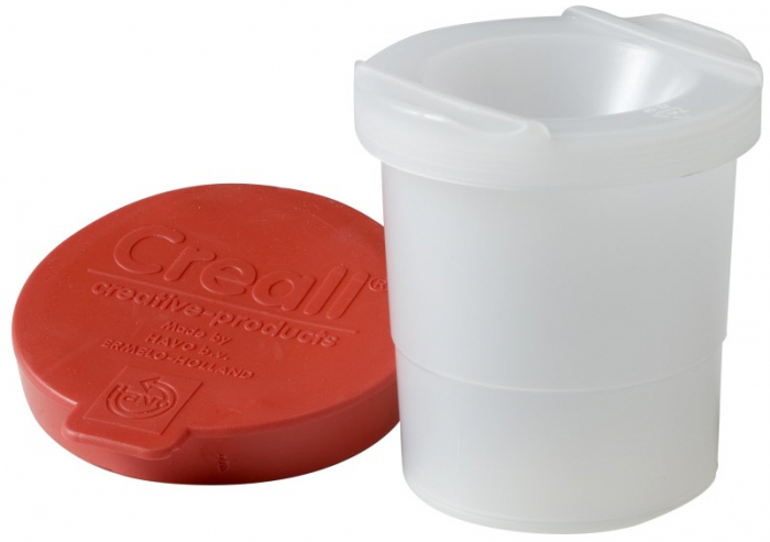 Set de 6 recipiente din plastic pentru pictura cu capac anti-scurgere [2]