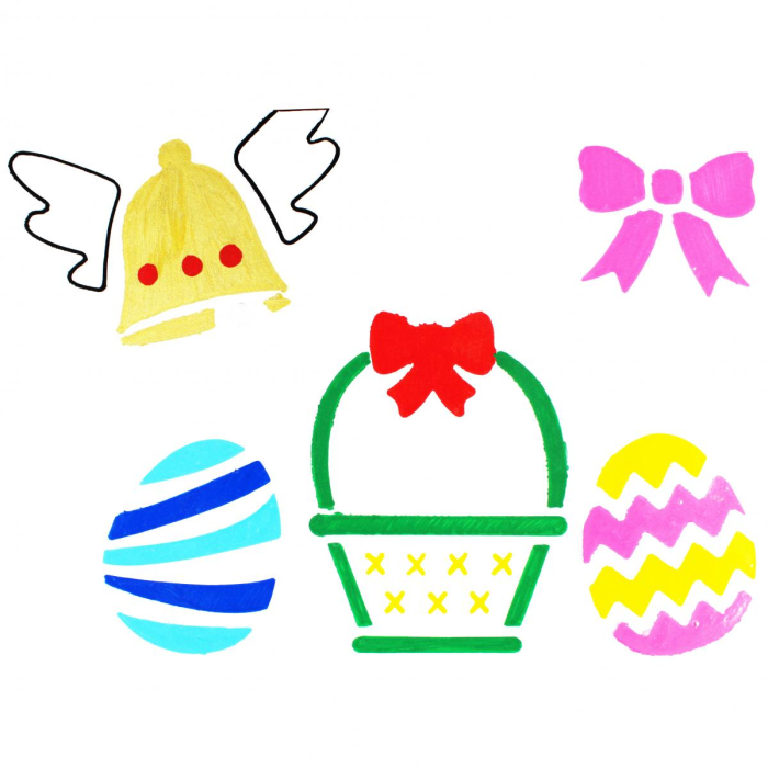 Set de 6 șabloane, 14 x 14 cm - De Paște [3]