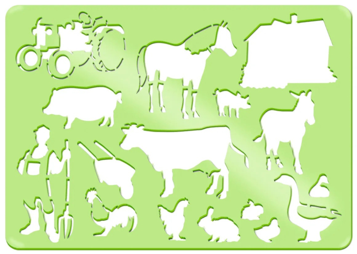 Set de 6 sabloane - Viata la ferma [2]