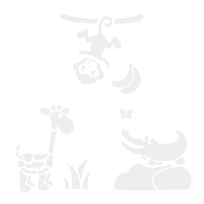 Set de 6 șabloane cu animale din savană, 14 x 14 cm [3]