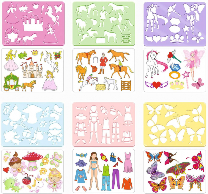 Set de 6 sabloane - Din lumea povestilor [2]