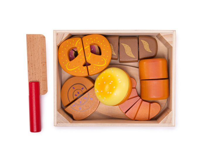 Set de 7 alimente de patiserie in ladita din lemn pentru feliat [2]