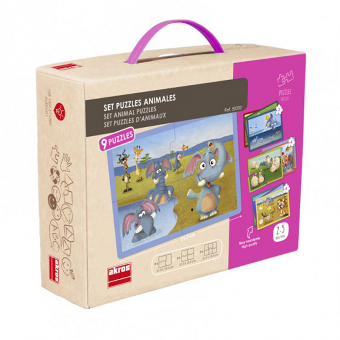 Set de 9 puzzle-uri cu animale [3]
