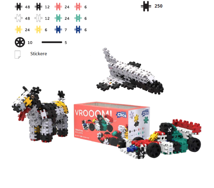 Set de construcție 5 în 1 cu 250 de piese - Nano Clics [2]