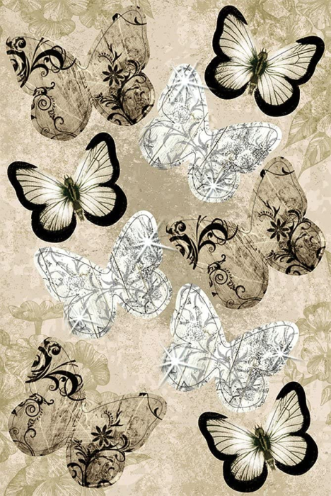 Set de creație - 24 de fluturi 3D autoadezivi în culori acvatice [3]