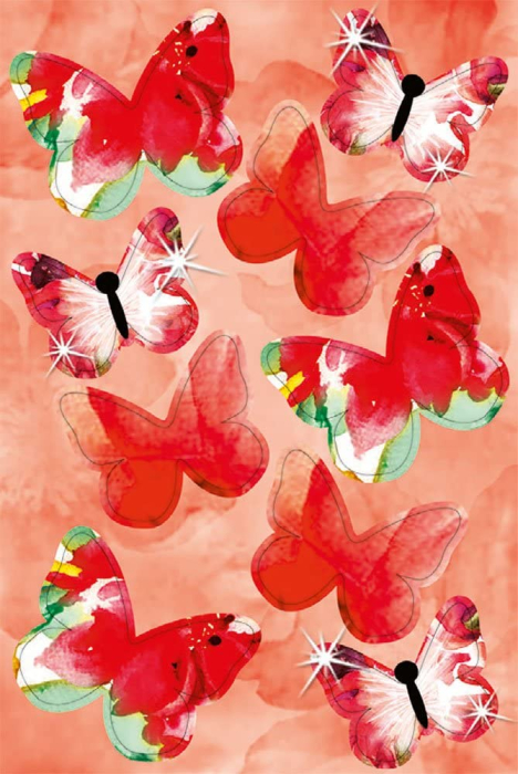 Set de creație - 24 de fluturi 3D autoadezivi în culori aprinse [4]