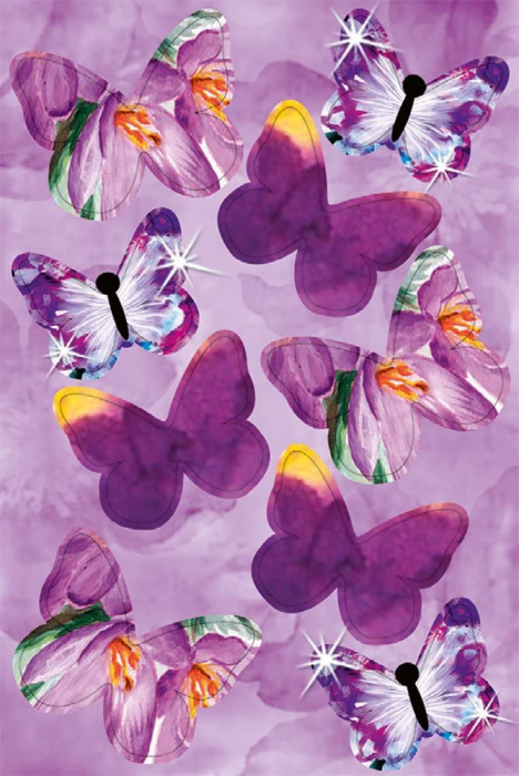 Set de creație - 24 de fluturi 3D autoadezivi în culori aprinse [3]