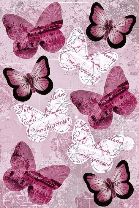 Set de creație - 24 de fluturi 3D autoadezivi în culori romantice [2]