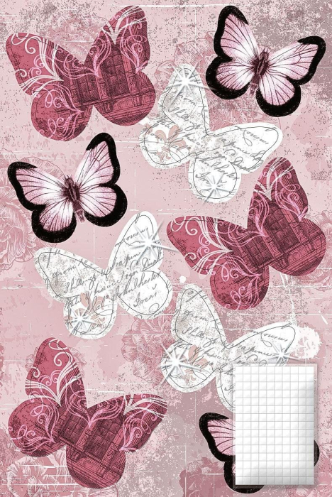 Set de creație - 24 de fluturi 3D autoadezivi în culori romantice [4]