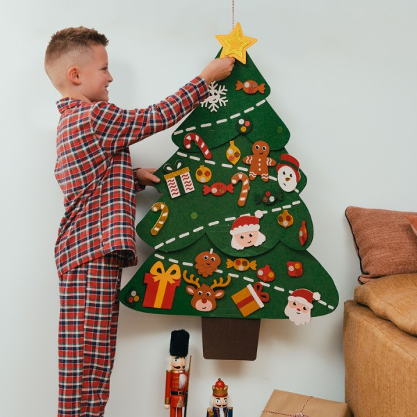 Set de creatie cu 30 de accesorii - Brad din fetru, 95 cm [3]