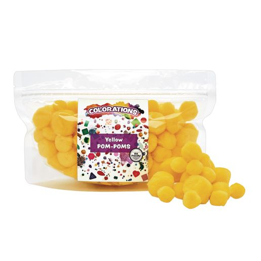 Set pom-pom - 100 de piese - galben [1]