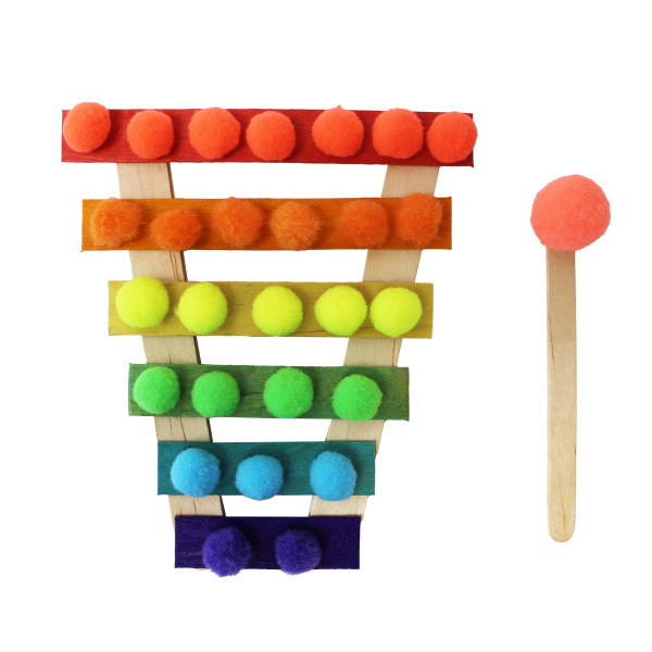 Set pom-pom în culori neon, 200 piese [2]